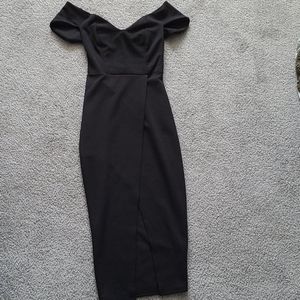 Boohoo Off the Shoulder Midi Dress